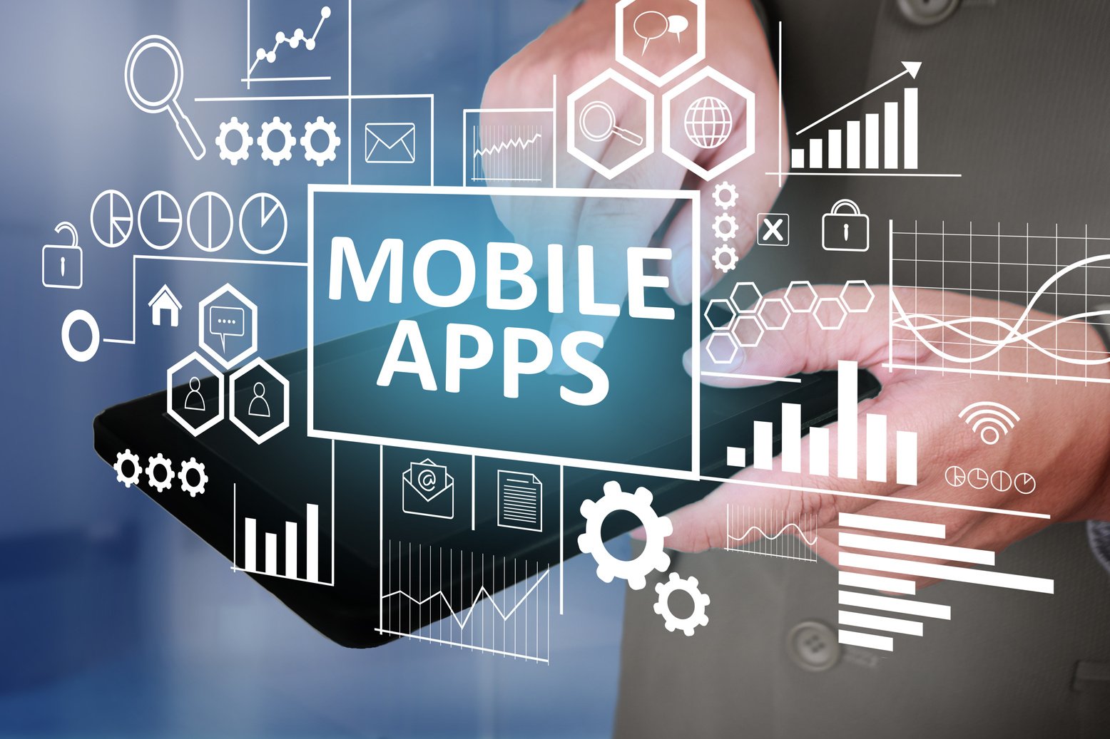 Mobile Apps in Business Concept